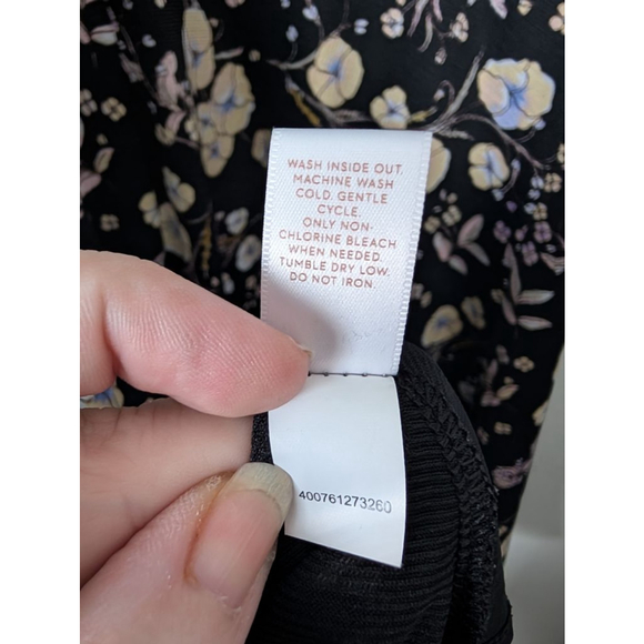 LC Lauren Conrad Black Floral Mini Dress XL, Women's - Picture 11 of 11